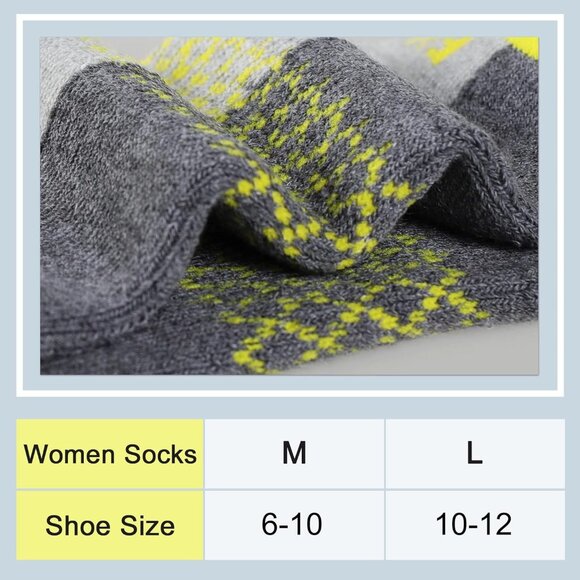 6 Pairs Womens Athletic Socks with Cushioned Sole & Moisture-Wicking Fabric - Picture 2 of 7